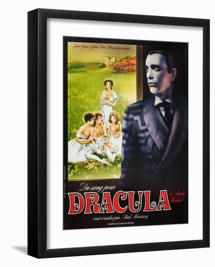 Blood for Dracula, (aka Andy Warhol's Dracula), Udo Kier on French Poster Art, 1974-null-Framed Art Print