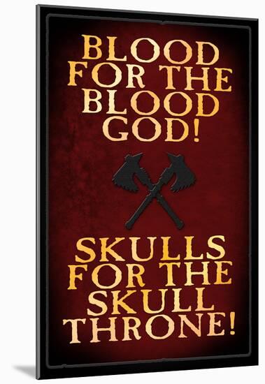 Blood For The Blood God-null-Mounted Poster