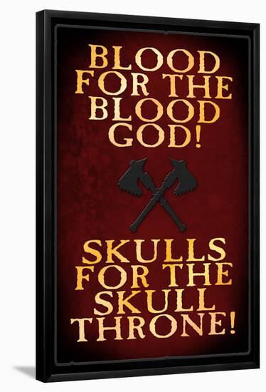 Blood For The Blood God-null-Framed Poster