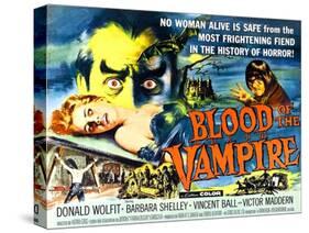 Blood of the Vampire, Barbara Shelley, Donald Wolfit, Victor Maddern, 1958-null-Stretched Canvas