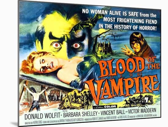 Blood of the Vampire, Barbara Shelley, Donald Wolfit, Victor Maddern, 1958-null-Mounted Photo