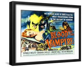 Blood of the Vampire, Barbara Shelley, Donald Wolfit, Victor Maddern, 1958-null-Framed Photo