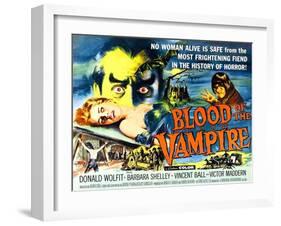 Blood of the Vampire, Barbara Shelley, Donald Wolfit, Victor Maddern, 1958-null-Framed Photo