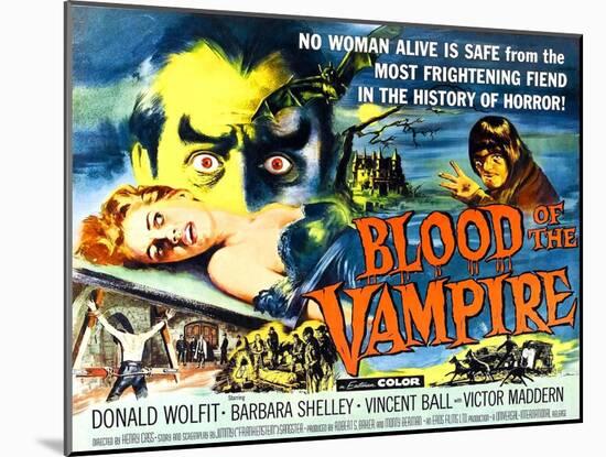 Blood of the Vampire, Barbara Shelley, Donald Wolfit, Victor Maddern, 1958-null-Mounted Photo