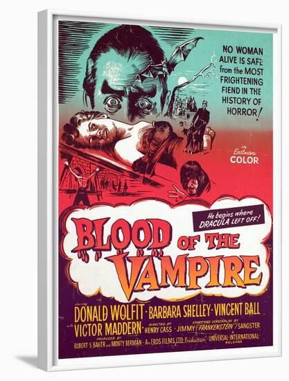 Blood of the Vampire, Donald Wolfit, Barbara Shelley, Victor Maddern, 1958-null-Framed Photo