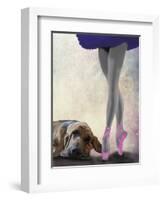 Bloodhound and Ballet Dancer-Fab Funky-Framed Art Print