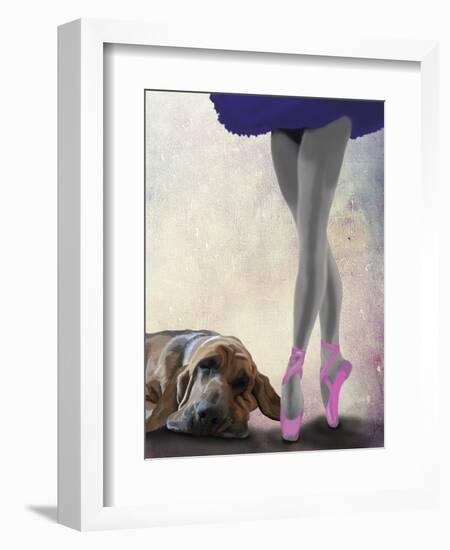 Bloodhound and Ballet Dancer-Fab Funky-Framed Art Print