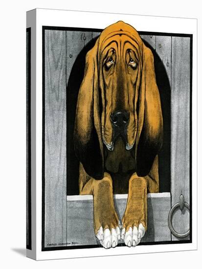 Bloodhound in Doghouse-Paul Bransom-Stretched Canvas