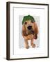 Bloodhound Sherlock Holmes-Fab Funky-Framed Art Print