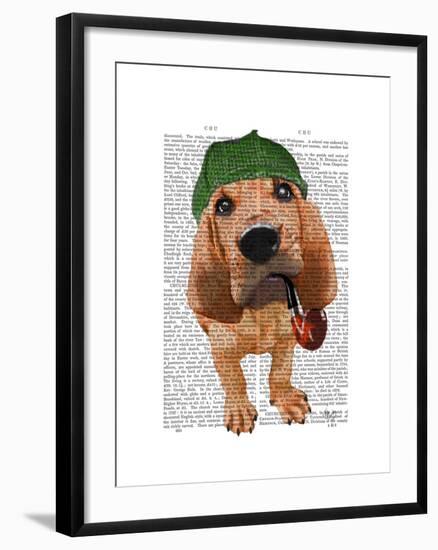 Bloodhound Sherlock Holmes-Fab Funky-Framed Art Print