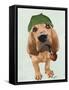 Bloodhound Sherlock Holmes-Fab Funky-Framed Stretched Canvas