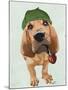 Bloodhound Sherlock Holmes-Fab Funky-Mounted Art Print