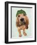 Bloodhound Sherlock Holmes-Fab Funky-Framed Art Print