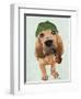 Bloodhound Sherlock Holmes-Fab Funky-Framed Art Print