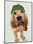 Bloodhound Sherlock Holmes-Fab Funky-Mounted Art Print