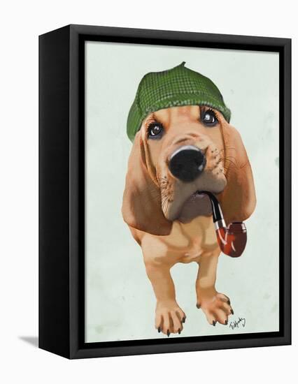 Bloodhound Sherlock Holmes-Fab Funky-Framed Stretched Canvas