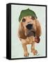 Bloodhound Sherlock Holmes-Fab Funky-Framed Stretched Canvas