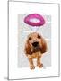 Bloodhound with Angelic Pink Halo-Fab Funky-Mounted Art Print