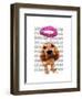 Bloodhound with Angelic Pink Halo-Fab Funky-Framed Art Print