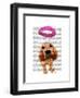 Bloodhound with Angelic Pink Halo-Fab Funky-Framed Art Print