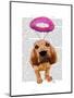 Bloodhound with Angelic Pink Halo-Fab Funky-Mounted Art Print