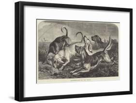 Bloodhounds on the Trail-George Bouverie Goddard-Framed Giclee Print