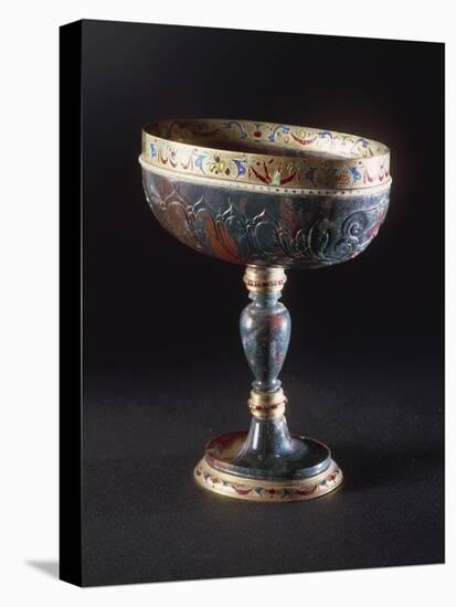 Bloodstone Jasper and Enameled Gold Cup from Prague, 1550-1599-null-Stretched Canvas