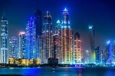 Dubai Marina Cityscape, Uae-bloodua-Photographic Print