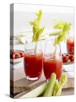 Bloody Mary with Celery-Barbara Lutterbeck-Stretched Canvas