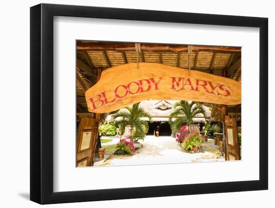 Bloody Marys Restaurant, Bora Bora, Society Islands, French Polynesia-null-Framed Photographic Print
