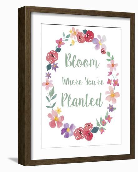 Bloom Floral Bdr-Fiona Stokes-Gilbert-Framed Giclee Print