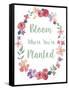 Bloom Floral Bdr-Fiona Stokes-Gilbert-Framed Stretched Canvas