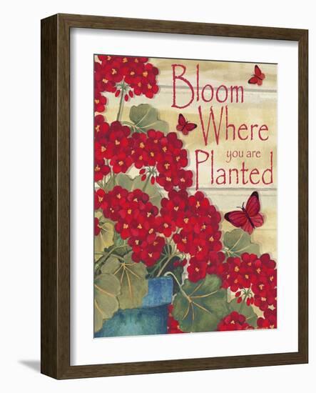 Bloom Where You are Planted-Laurie Korsgaden-Framed Giclee Print