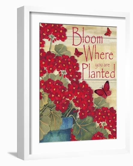 Bloom Where You are Planted-Laurie Korsgaden-Framed Giclee Print