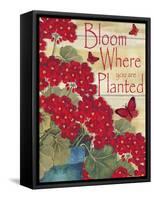 Bloom Where You are Planted-Laurie Korsgaden-Framed Stretched Canvas