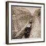 Bloomer Cut near Auburn, California, 800 feet long and 63 feet high, 1866-1869-Alfred A^ Hart-Framed Art Print