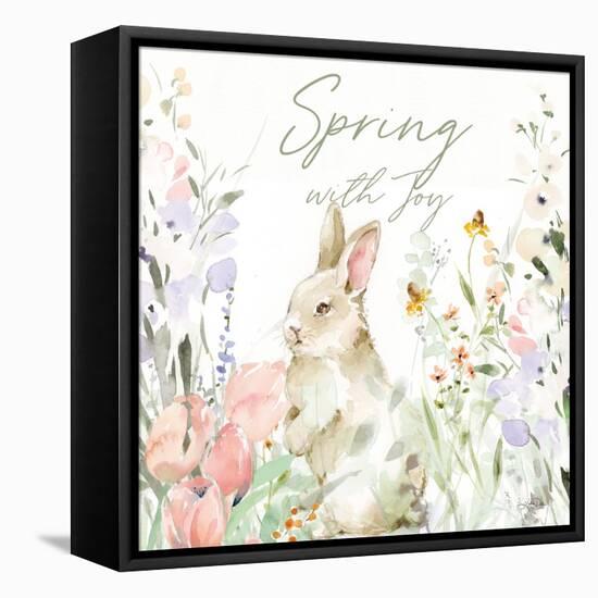 Blooming Bunnies IV-Katrina Pete-Framed Stretched Canvas