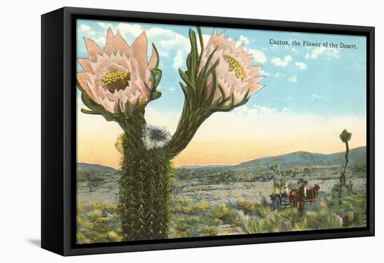 Blooming Cactus-null-Framed Stretched Canvas