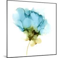 Blooming Cyan II-Jennifer Goldberger-Mounted Art Print