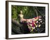 Blooming Gorgeous Lady In A Dress Of Flowers In The Rainforest-George Mayer-Framed Art Print