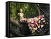 Blooming Gorgeous Lady In A Dress Of Flowers In The Rainforest-George Mayer-Framed Stretched Canvas