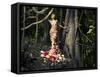 Blooming Gorgeous Lady In A Dress Of Flowers In The Rainforest-George Mayer-Framed Stretched Canvas