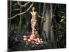 Blooming Gorgeous Lady In A Dress Of Flowers In The Rainforest-George Mayer-Mounted Art Print