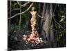 Blooming Gorgeous Lady In A Dress Of Flowers In The Rainforest-George Mayer-Mounted Art Print