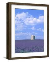 Blooming lavender and stone house in France-Herbert Kehrer-Framed Photographic Print