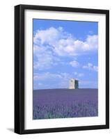 Blooming lavender and stone house in France-Herbert Kehrer-Framed Photographic Print