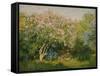 Blooming Lilac in Sunshine, 1873-Claude Monet-Framed Stretched Canvas