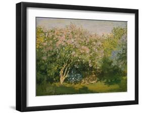 Blooming Lilac in Sunshine, 1873-Claude Monet-Framed Giclee Print