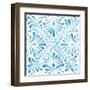 Blooming Orchard Tile VI-Danhui Nai-Framed Art Print