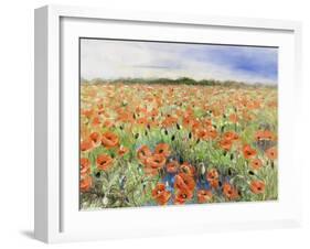 Blooming Poppy 3-Li Bo-Framed Giclee Print